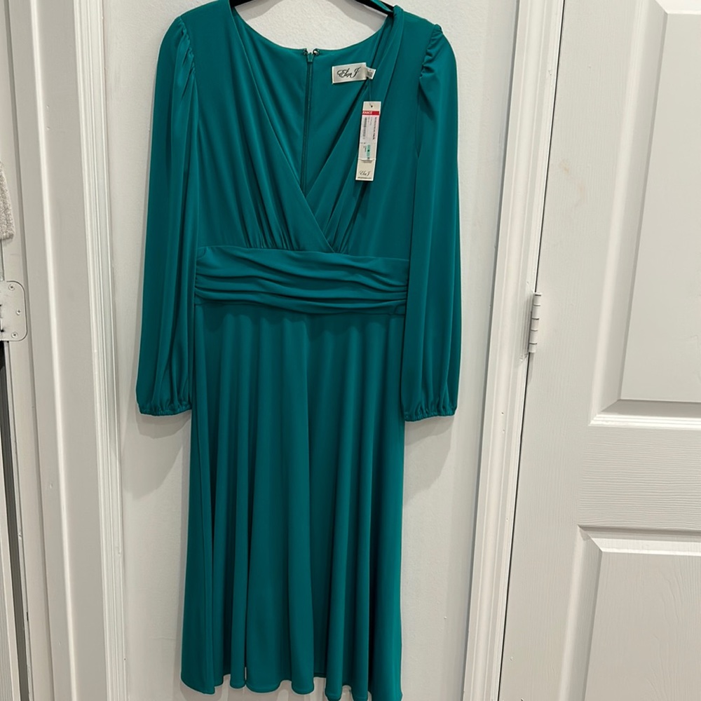 Eliza J. Green NWT Long Sleeve Fit n’ Flare Dress Size 8